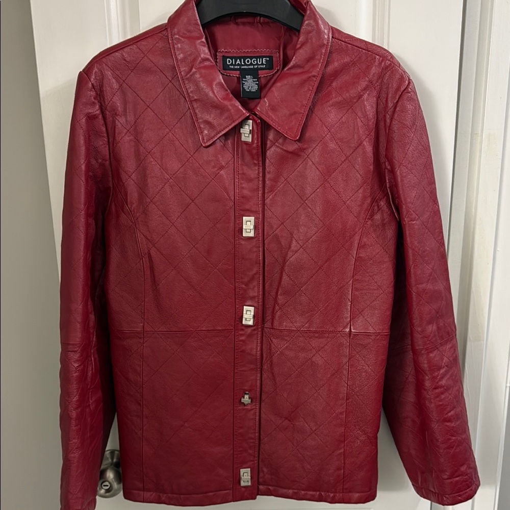 Dialogue Women's Red Leather Jacket